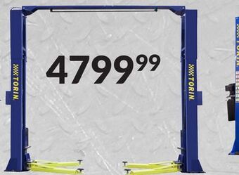 Princess Auto 2-post vehicle lift offer