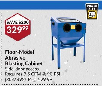 Princess Auto Floor-model abrasive blasting cabinet offer