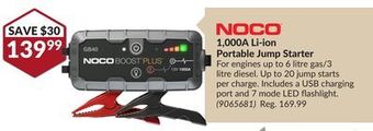 Princess Auto 1,000a li-ion portable jump starter offer