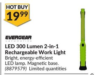 Princess Auto Led 300 lumen 2-in-1 rechargeable work light offer