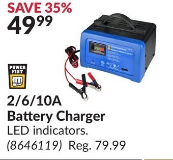 Princess Auto 2/6/10a battery charger offer