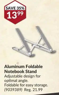 Princess Auto Aluminum foldable notebook stand offer
