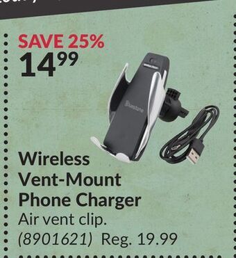 Princess Auto Wireless vent-mount phone charger offer