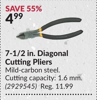 Princess Auto 7-1/2 in. diagonal cutting pliers offer