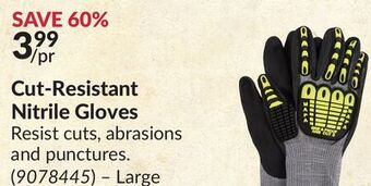 Princess Auto Cut-resistant nitrile gloves offer