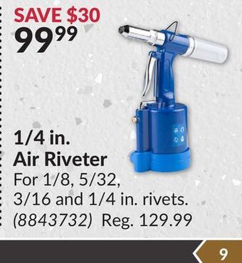 Princess Auto 1/4 in. air riveter offer
