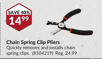 Princess Auto Chain spring clip pliers offer