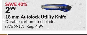 Princess Auto 18 mm autolock utility knife offer