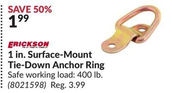 Princess Auto 1 in. surface-mount tie-down anchor ring offer