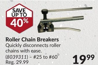 Princess Auto Roller chain breakers offer