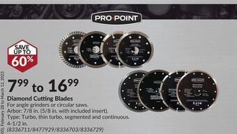 Princess Auto Diamond cutting blades offer