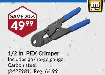Princess Auto 1/2 in. pex crimper offer