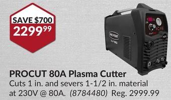 Princess Auto Procut 80a plasma cutter offer