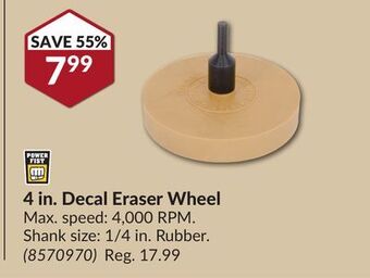 Princess Auto 4 in. decal eraser wheel offer