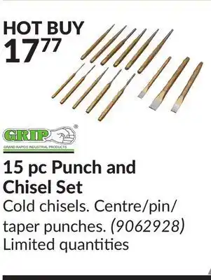 Princess Auto Grand rapids industrial products 15 pc punch and chisel set offer