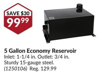 Princess Auto 5 gallon economy reservoir offer