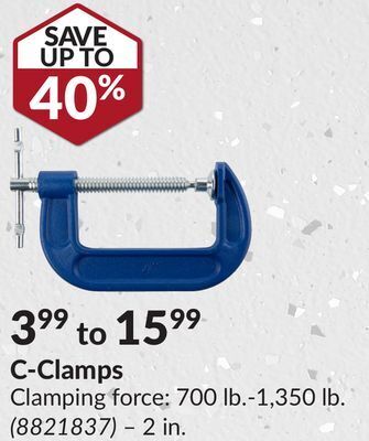 Princess Auto C-clamps offer