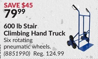 Princess Auto 600 lb stair climbing hand truck offer