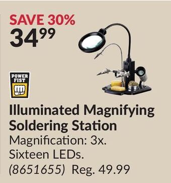 Princess Auto Illuminated magnifying soldering station offer