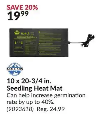 Princess Auto 10 x 20-3/4 in. seedling heat mat offer