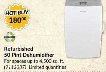 Princess Auto Refurbished 50 pint dehumidifier offer