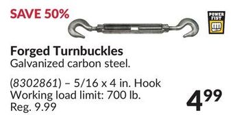 Princess Auto Forged turnbuckles offer