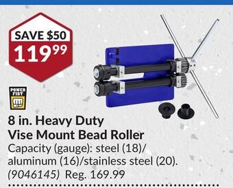 Princess Auto 8 in. heavy duty vise mount bead roller offer