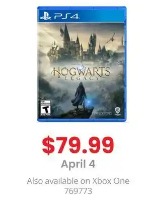GameStop Hogwarts legacy ps4 offer