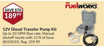 Princess Auto 12v diesel transfer pump kit offer
