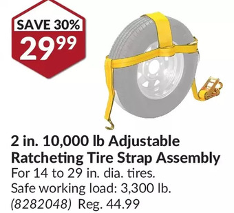 Princess Auto Erickson, 2 in. 10,000 lb adjustable ratcheting tire strap assembly offer