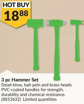 Princess Auto Grip 3 pc hammer set offer