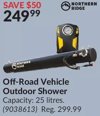 Princess Auto Northern ridge off-road vehicle outdoor shower offer