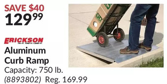 Princess Auto Erickson aluminum curb ramp offer