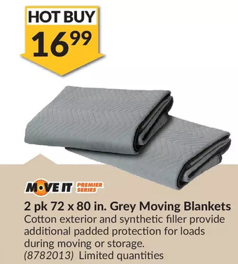 Princess Auto Move it premier series 2 pk 72 x 80 in. grey moving blankets offer