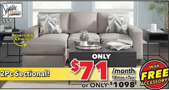 Surplus Furniture Greaves stone 2pc sectional offer