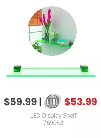 GameStop Bioglow led display shelf offer