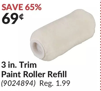 Princess Auto 3 in. trim paint roller refill offer