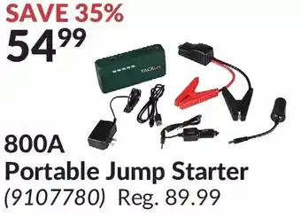 Princess Auto 800a portable jump starter offer