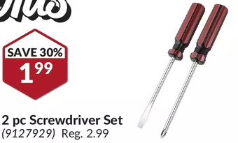 Princess Auto 2 pc screwdriver set offer