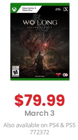 GameStop Wo long fallen dynasty offer