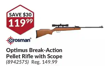 Princess Auto Crosman optimus break-action peller rifle with scope offer