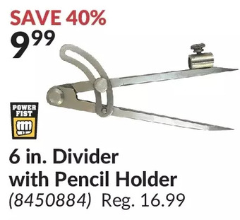 Princess Auto 6 in. divider with pencil holder offer