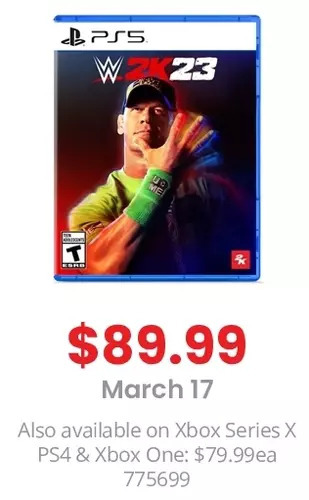 GameStop Wwe 2k23 offer
