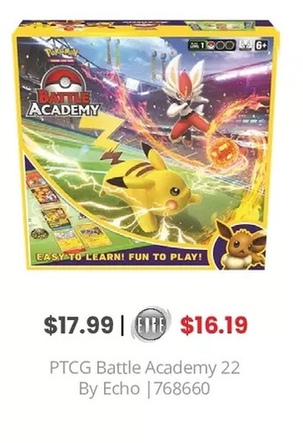 GameStop Pokémon trading card game: battle academy offer