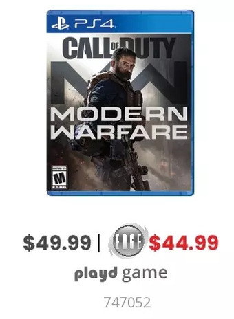 GameStop Call of duty: modern warfare offer