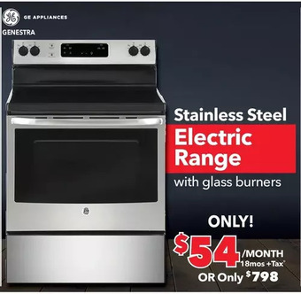 Surplus Furniture Ge stainless steel 30" electric range offer