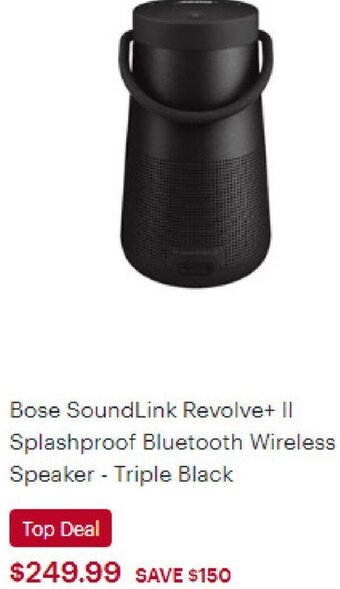 Best Buy Bose SoundLink Revolve + II Splashproof Bluetooth Wireless Speaker offer
