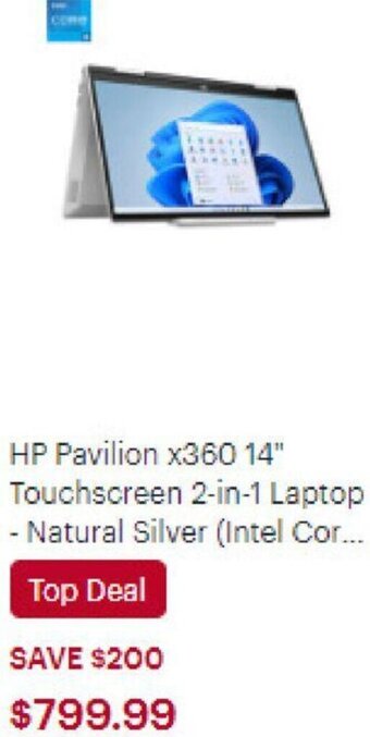 Best Buy HP Pavilion x360 14" Touchscreen 2-in-1 Laptop offer