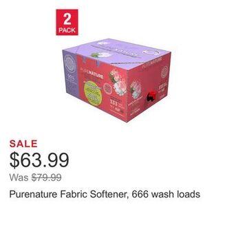 Costco Purenature fabric softener, 666 wash loads offer