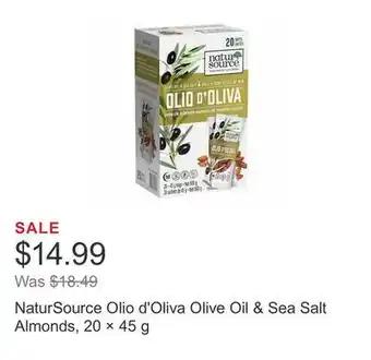 Costco Natursource olio d'oliva olive oil & sea salt almonds, 20 × 45 g offer